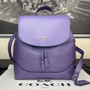 Coach Light purple / Dusty Lavender Backpack Shoulder bag with chain and tassel